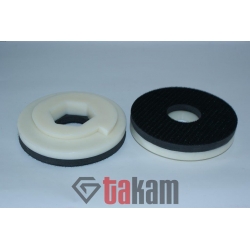 Uchwyt plastik twardy ślimak rzep z przekładką z pianki - WOOSUK